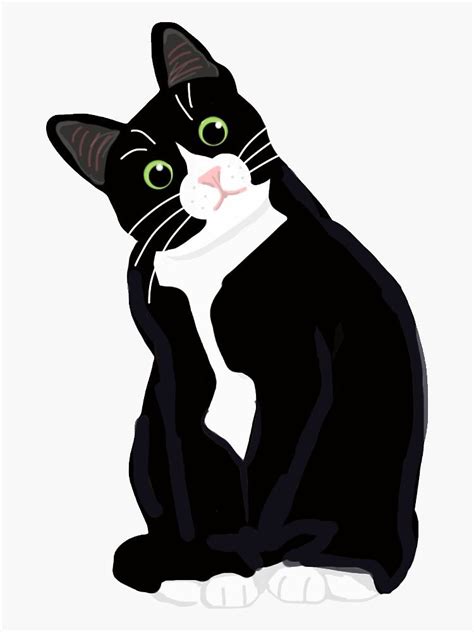 tuxedo cat decor|tuxedo cat sketch.